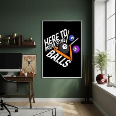 Imagem de Quadro Decorativo Sinuca-70x50cm Mold Preta - Quadros On-line