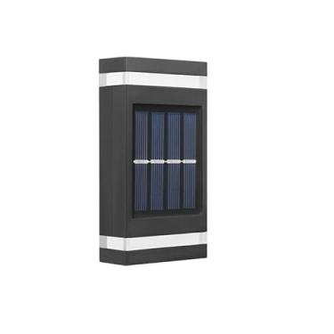 Imagem de Luminária De Parede Led Solar Slim 6 Focos Externa À Prova D 'Água luminária de parede para Jardim, Muro e Fachada(6 LED Branco Quente)