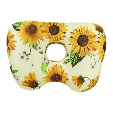 Imagem de Llazsybz Almofada para Piercing Na Orelha para Quem Dorme de Lado, Confortável E Respirável, com Suporte para Piercing Na Sala de Estar E No Quarto, Amarelo, Tamanho real