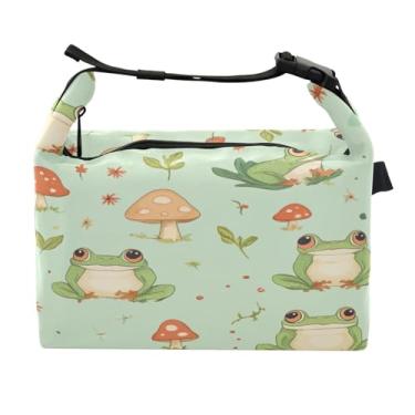 Imagem de STAYTOP Lancheira de sapo de desenho animado com fivela, lancheira isolada para meninos e meninas, lancheira térmica para trabalho escolar