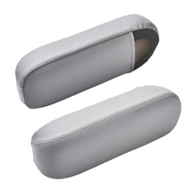 Imagem de KBH Capa de apoio de braço para Ford F250 F350-F550 Lariat 1999-2007, F250 F350 F450 XLT Sport 2002-2006, Ford Excursion Limited XLT 2000-2005, couro de vinil, acessórios interiores de caminhão, 1 par