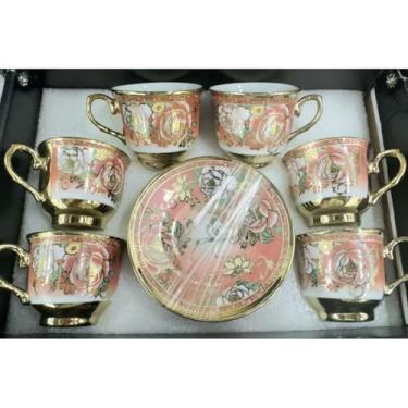 Imagem de Xícara de café/cha kit com 6 conjunto (12 peças) de Cerâmica em porcelana xícara de café(Xicara D174-2/6 conjunto)