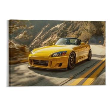 Imagem de HouLaiZhe Speed ​​s2000 Jdm Carro Esportes Carro Cartazes Tela Estética Sala Decoração de Parede Impressões Galeria Sala Decoração de Parede para Quarto Sala de Estar Escritório 11 x 17 polegadas (28