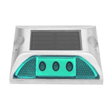 Imagem de Generic Luzes de Marcação de Aterramento de Energia Solar LED à Prova D'água para Lâmpada de Pico de Rodovia de Entrada de Automóveis, Alumínio Fundido Durável, 4,1 X 4,1 pol., Disponível Nas Cores