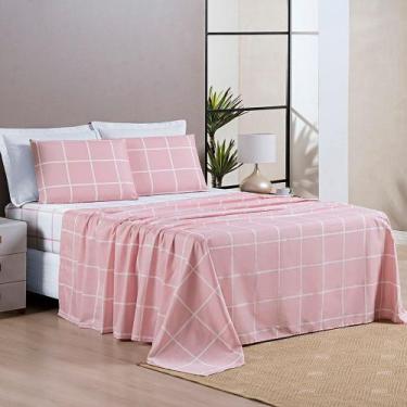 Imagem de Jogo de Cama Austin Solteiro 03 Peças - Rosa - Bia Enxovais