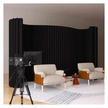 Imagem de Room divider Divisórias de sala de papel multifuncionais, tela dobrável e extensível, decoração de fundo de transmissão ao vivo(500X220X36CM)