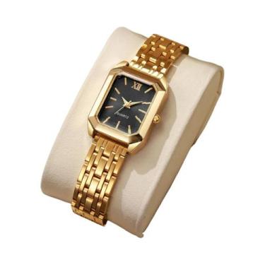 Imagem de Relógio De Pulso Feminino De Quartzo Retangular Casual Para Mulheres E