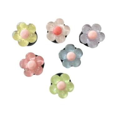 Imagem de Clipes Aromatizadores De Carro Com Flores Coloridas 6pcs Decoração Flo