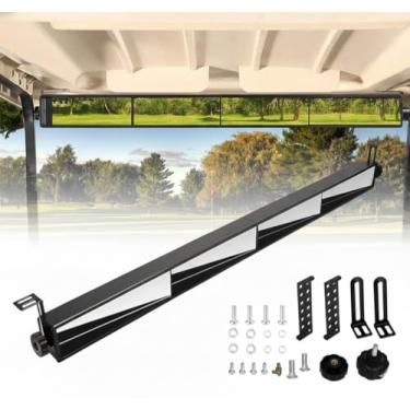 Imagem de Cartalia Espelho retrovisor universal de carrinho de golfe com 4 painéis para EZGO Club Car Yamaha, espelho panorâmico grande angular de 91 cm de comprimento, elimina pontos cegos para caminhões ATV
