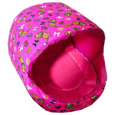 Imagem de Cama Caminha Iglu Nylon Pequena Para Cachorros e Gatos - EF Pet, Rosa