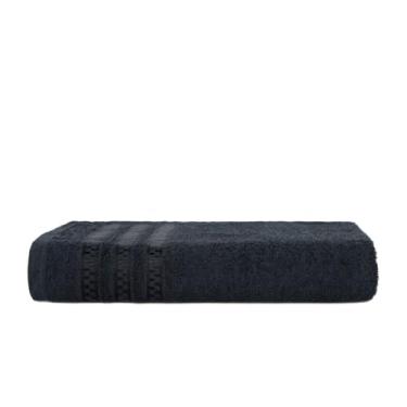 Imagem de Kit 2 Toalhas de Banho Algodão - Conforto e Absorção Rápida Toalha Macia para Banheiro Diversas Cores (Preto)