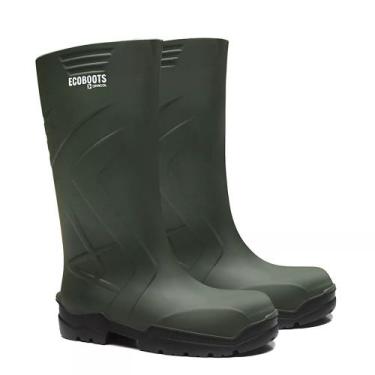 Imagem de Bota Galocha Ecoboots Bracol Polytech Cano Longo Verde Preto, 40, Verd
