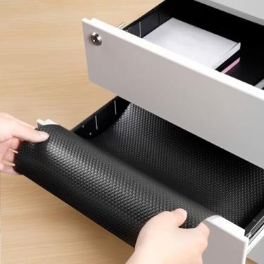 Imagem de Forro de armário antiderrapante – impermeável, à prova de óleo, não adesivo para gavetas de cozinha – Lavável e fácil de cortar, tamanhos personalizados