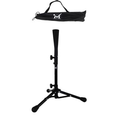 Imagem de Mirchro Camiseta de beisebol para crianças, 50.8 cm a 78.9 cm com bolsa de transporte, camiseta de beisebol estável portátil para rebatidas, suporte de bola em T para treino de equipe em casa, serve