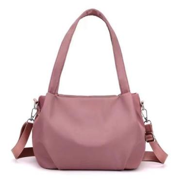 Imagem de Women's Nylon Shoulder Bag, Fashion High-Capacity Tote Bag, Everyday Hand Casual Bag for Commuting (Purple)