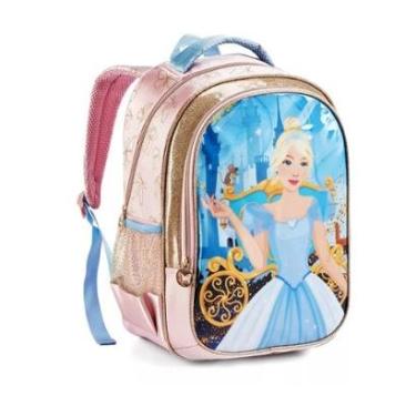 Imagem de Mochila Costas Escolar Infantil Menina Creche Pequena Princesa DL1453-Feminino