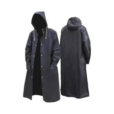 Imagem de Capa De Chuva Longa Unissex Impermeável Com Capuz Em EVA Para Homens E