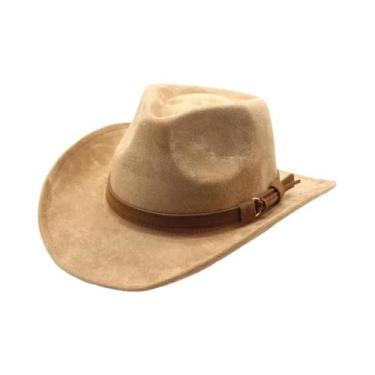Imagem de Chapéu De Cowboy Ocidental Em Camurça Preta Para Homens E Mulheres, Es