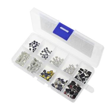 Imagem de 10 Tipos De Interruptor Táctil De Botão 250 Peças Para Chaves De Contr