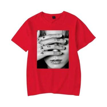 Imagem de Camiseta Vintage Gótica Oversized Com Estampa De Jungkook, Estilo Kpop