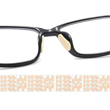 Imagem de 96 peças de almofadas de nariz para óculos – 3 estilos (ponto, em forma de D, lágrima) esponjas autoadesivas para óculos