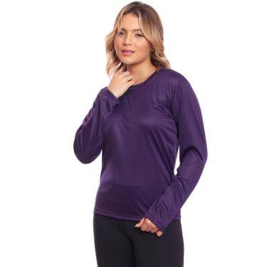 Imagem de Camisa Feminina Camiseta Térmica Proteção Solar Uv .-Feminino