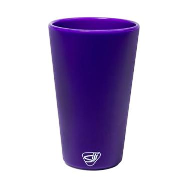 Imagem de Silipint Copo de silicone de 473 ml – Copo de silicone reutilizável inquebrável livre de BPA – Flexível para lava-louças e micro-ondas e freezer – Vidro sem haste para água e smoothies de café (roxo)
