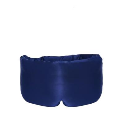 Imagem de Máscara para dormir 、 Faixa de cabeça ajustável com bloqueio de olho 、 Máscara de dormir para viagem e soneca (azul escuro)