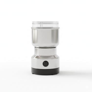 Imagem de Moedor Elétrico de Grãos e Café, Aço Inox, 150W, 14500RPM, Tampa Acrílica, Portátil, para Sementes, Especiarias e Temperos, 110V