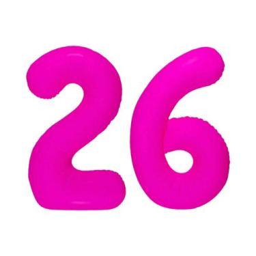 Imagem de Balão Digital Brilhante Vermelho Rosa Para Decoração De Festa De Anive