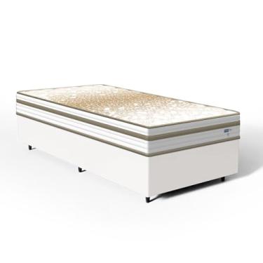 Imagem de Cama Box com Colchão de Molas Ensacadas Double Face Pillow Euro Alfa Probel (Branco, Solteiro)