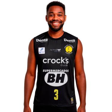 Imagem de Camisa Time Feminino Praia Clube 2026 Preta Macris Masculina-Masculino