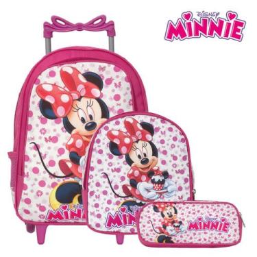 Imagem de Mochila Infantil Feminina Rodinha Minnie Mouse Com Lancheira - TOYS 2U