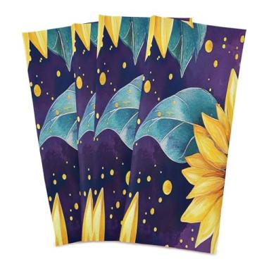 Imagem de xigua Conjunto de 6 panos de prato de cozinha de girassóis, toalhas de cozinha de secagem rápida altamente absorventes para limpeza de pratos e limpeza manual, 71 x 45 cm