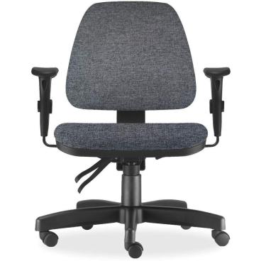 Imagem de Cadeira de Escritório Giratória Executiva Ergonômica Sky L02 Linho Chumbo - Lyam Decor
