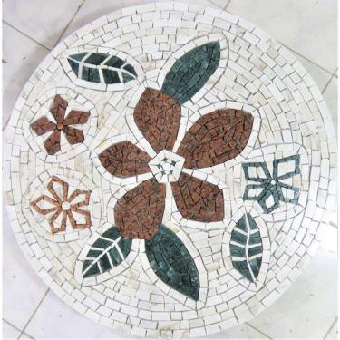 Imagem de Mandala Mosaico Floral Flor De Ibisco Tamanho 90cm