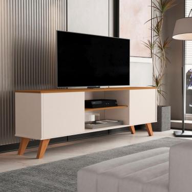 Imagem de Bancada Tvs 60 Polegadas Los Angeles Off White Cedro