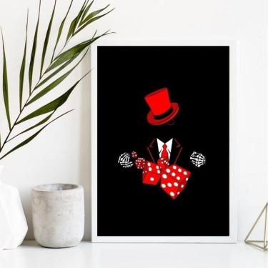 Imagem de Quadro Decorativo Umbanda Zé Pelintra 33x24cm Madeira Preta