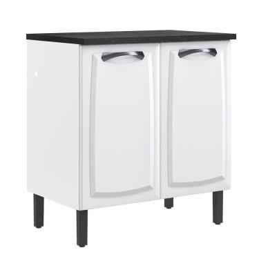 Imagem de Balcão De Cozinha 80cm Aço Itatiaia Com Tampo New Premium Branco