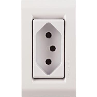 Imagem de Conjunto Para Móvel 1 Tomada 2p+t 10a Liz Branca - 57170101 - Tramontina