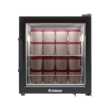 Imagem de Refrigerador Bancada Com Porta De Vidro 85l Gfb75 Gelopar Expositor Preto 220v
