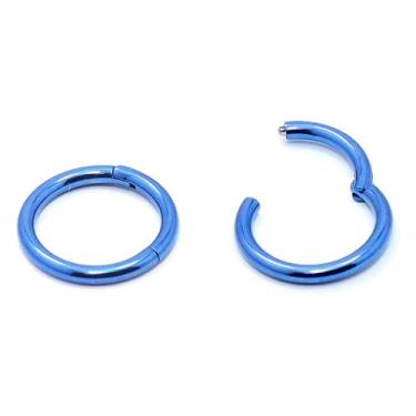 Imagem de Piercing Argola Articulada Click 1.2mm em Titânio Sky Blue 33v - M2 Pi