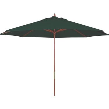 Imagem de Ombrelone Tramontina verde em madeira e poliéster sem base 2,7 m