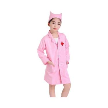 Imagem de Fantasia Infantil De Médico(a) Branco(a) Para Brincadeiras De Faz De C