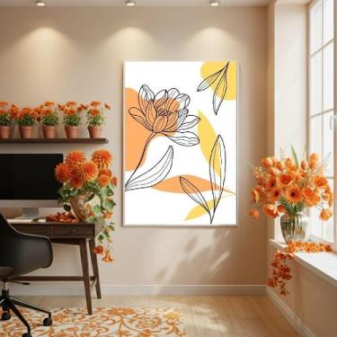 Imagem de Quadro Decorativo Desenho De Planta 70X50Cm Mold Preta - Quadros On-Li