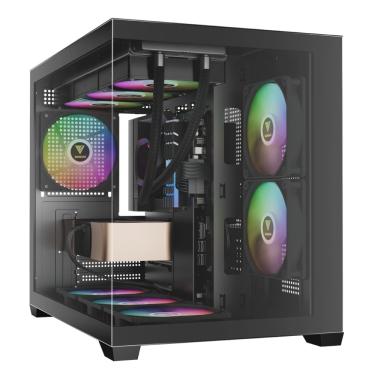Imagem de Gabinete Gamer Gamdias Aura GC10M ARGB V2 3 Fans S/Fonte Preto - GC10M