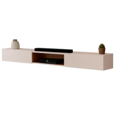 Imagem de Rack Suspenso para Painel ou TV até 75 Polegadas 2,10m 2 Portas com Ni