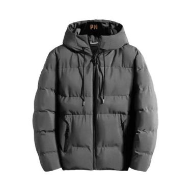 Imagem de Jaqueta Casual Masculina Impermeável Com Forro De Fleece, Parka Confor