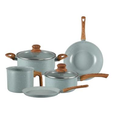 Imagem de Jogo De Panelas 5 Peças De Indução Ecoglide Marble Tuut