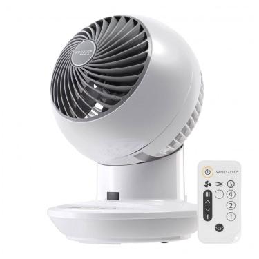 Imagem de Ventilador Circulador IRIS USA WOOZOO Branco com Controle Remoto, Oscilação 65°, 3 Velocidades, Alcance 1,47 m3, Instrução 6 Ângulos